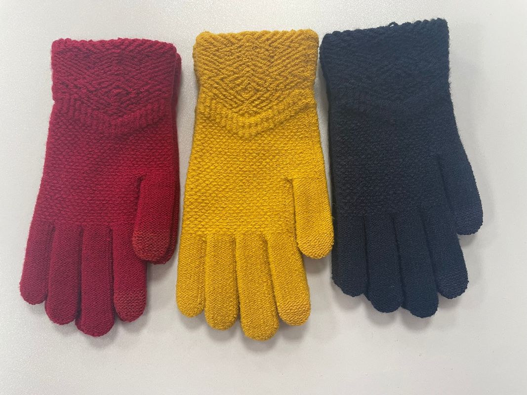 Acrylic Insulated Winter Knit Gloves for Keeping Warm Stretchy Fit 1 Pair Package